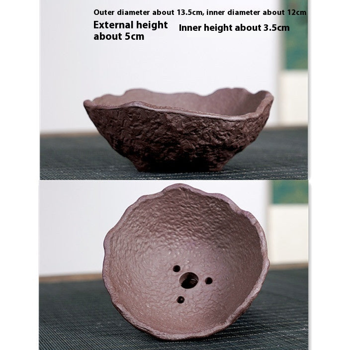 Unique Purple Sand Small Size Shaped Plant Pot