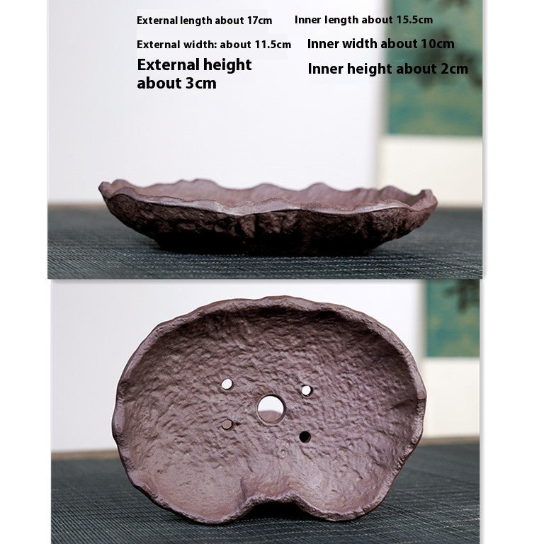 Unique Purple Sand Small Size Shaped Plant Pot