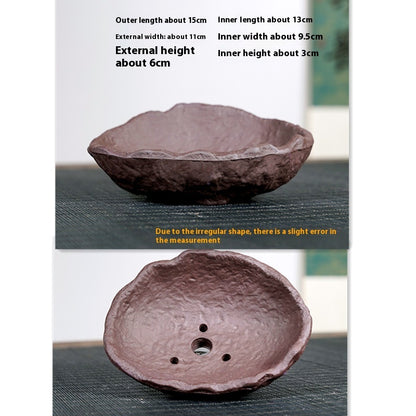 Unique Purple Sand Small Size Shaped Plant Pot