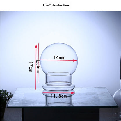 Micro Landscape Glass Round Cover Bonsai Decorative Cover Transparent Dust Cover