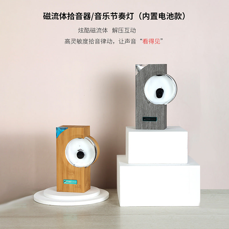 Ferrofluid Speaker Music Mate, Ferrofluid Music Rhythm Visualizer, Dancing Ferrofluid Lamp, Symbiote in a Bottle