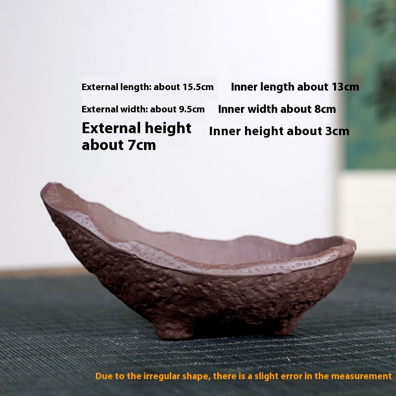 Unique Purple Sand Small Size Shaped Plant Pot