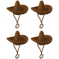 Straw Cover Cap Topper Reusable Cowboy Hat Shaped