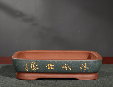 Rockery Bonsai Basin Extra Large Ceramic Non-porous Shallow Basin Landscape Bonsai