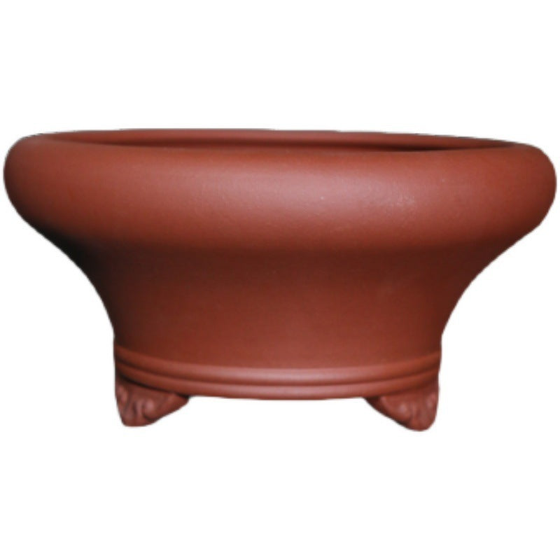 Purple Sand Flowerpot Bonsai Basin Round Small Basin