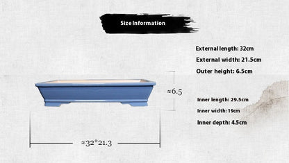 Purple Clay Flowerpot Ceramic Bonsai