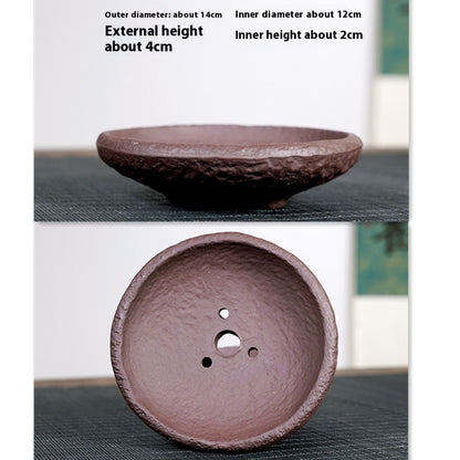 Unique Purple Sand Small Size Shaped Plant Pot