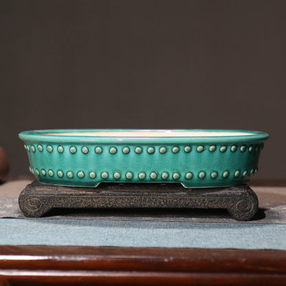 Purple Clay Flowerpot Ceramic Bonsai