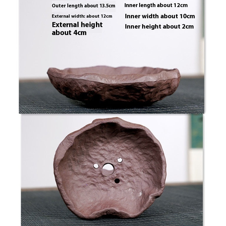 Unique Purple Sand Small Size Shaped Plant Pot