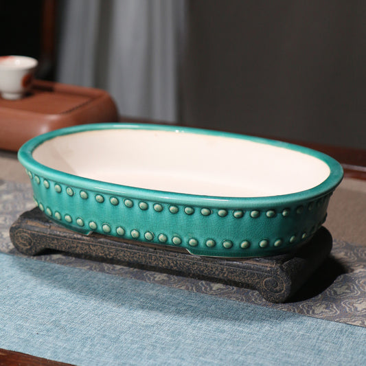 Purple Clay Flowerpot Ceramic Bonsai