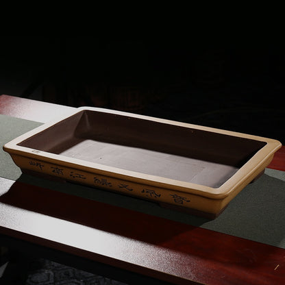 Rockery Bonsai Basin Extra Large Ceramic Non-porous Shallow Basin Landscape Bonsai