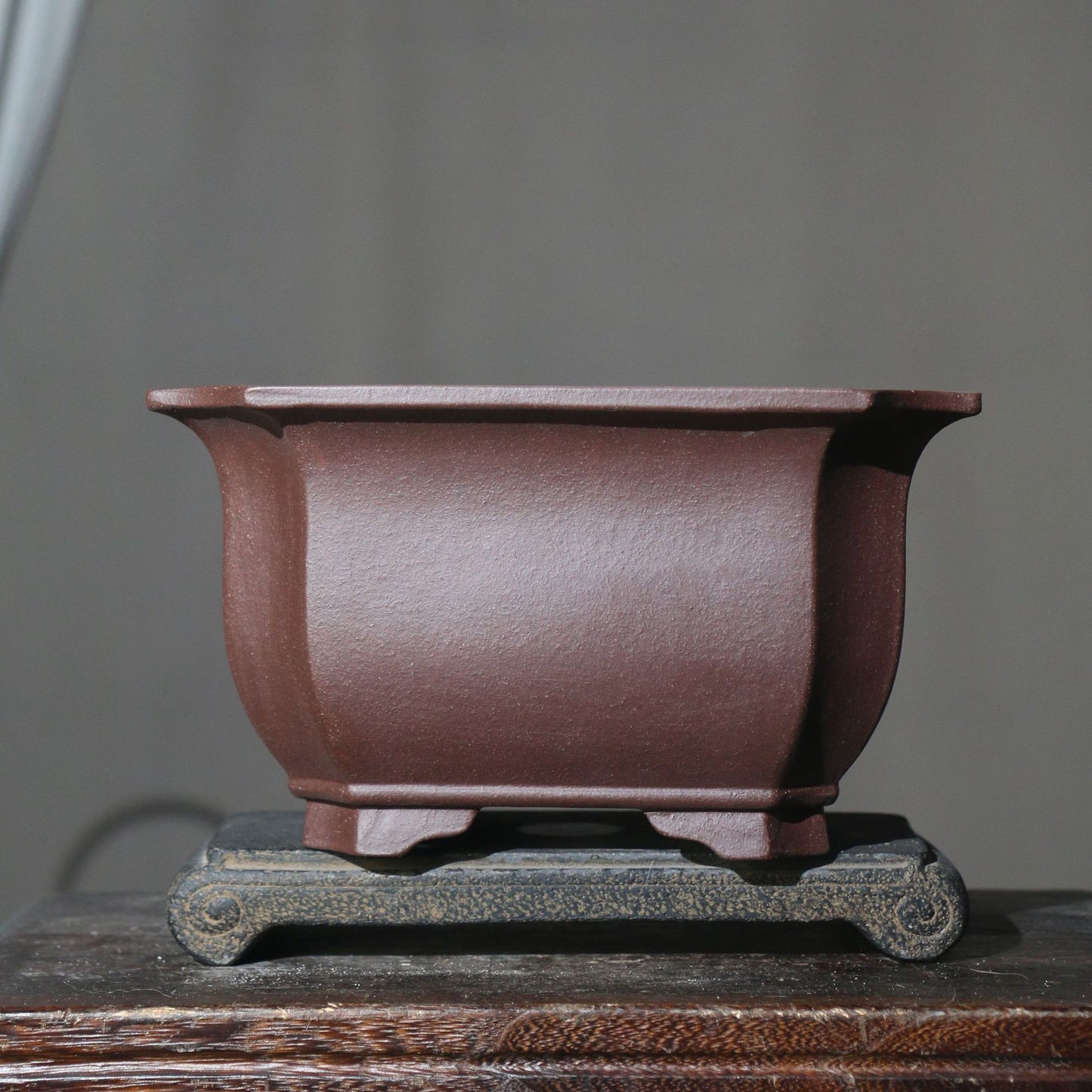 Purple Sand Flower Pot Square Square Bonsai