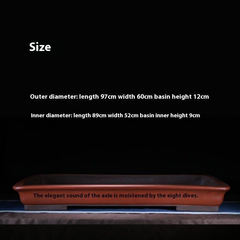 Rockery Bonsai Basin Extra Large Ceramic Non-porous Shallow Basin Landscape Bonsai