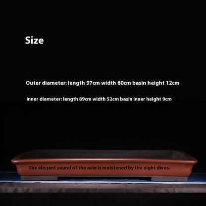 Rockery Bonsai Basin Extra Large Ceramic Non-porous Shallow Basin Landscape Bonsai