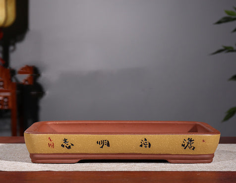 Rockery Bonsai Basin Extra Large Ceramic Non-porous Shallow Basin Landscape Bonsai