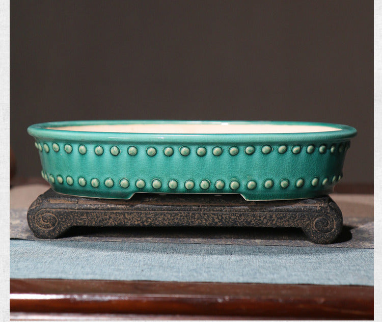 Purple Clay Flowerpot Ceramic Bonsai