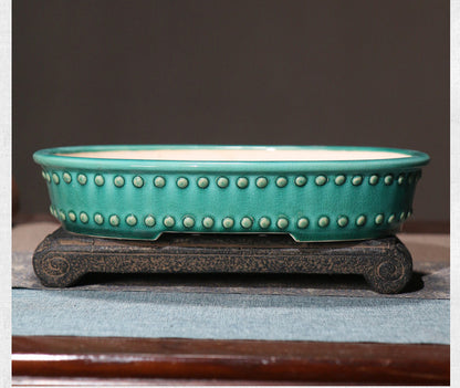 Purple Clay Flowerpot Ceramic Bonsai