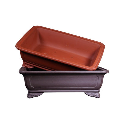 Purple Sand Ceramic Large Rectangular Bonsai Green Plant Bonsai Landscape Flower Pot