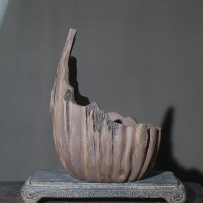 Purple Sand Flowerpot Moon Shaped Bonsai