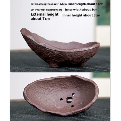 Unique Purple Sand Small Size Shaped Plant Pot