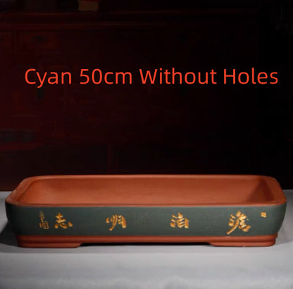 Rockery Bonsai Basin Extra Large Ceramic Non-porous Shallow Basin Landscape Bonsai