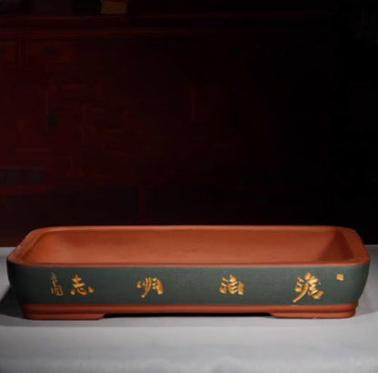 Rockery Bonsai Basin Extra Large Ceramic Non-porous Shallow Basin Landscape Bonsai