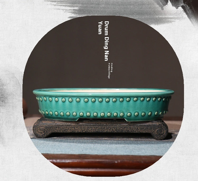 Purple Clay Flowerpot Ceramic Bonsai