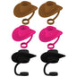 Straw Cover Cap Topper Reusable Cowboy Hat Shaped