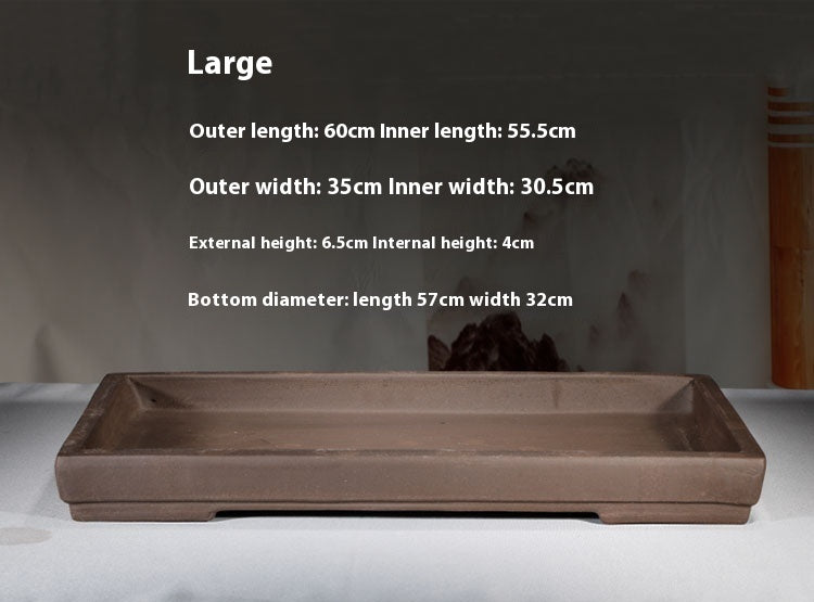 Rockery Bonsai Basin Extra Large Ceramic Non-porous Shallow Basin Landscape Bonsai