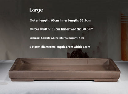 Rockery Bonsai Basin Extra Large Ceramic Non-porous Shallow Basin Landscape Bonsai