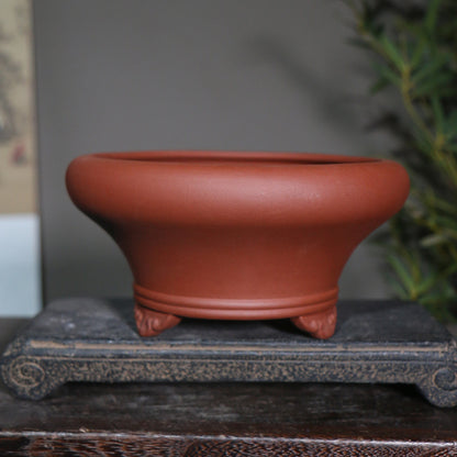 Purple Sand Flowerpot Bonsai Basin Round Small Basin
