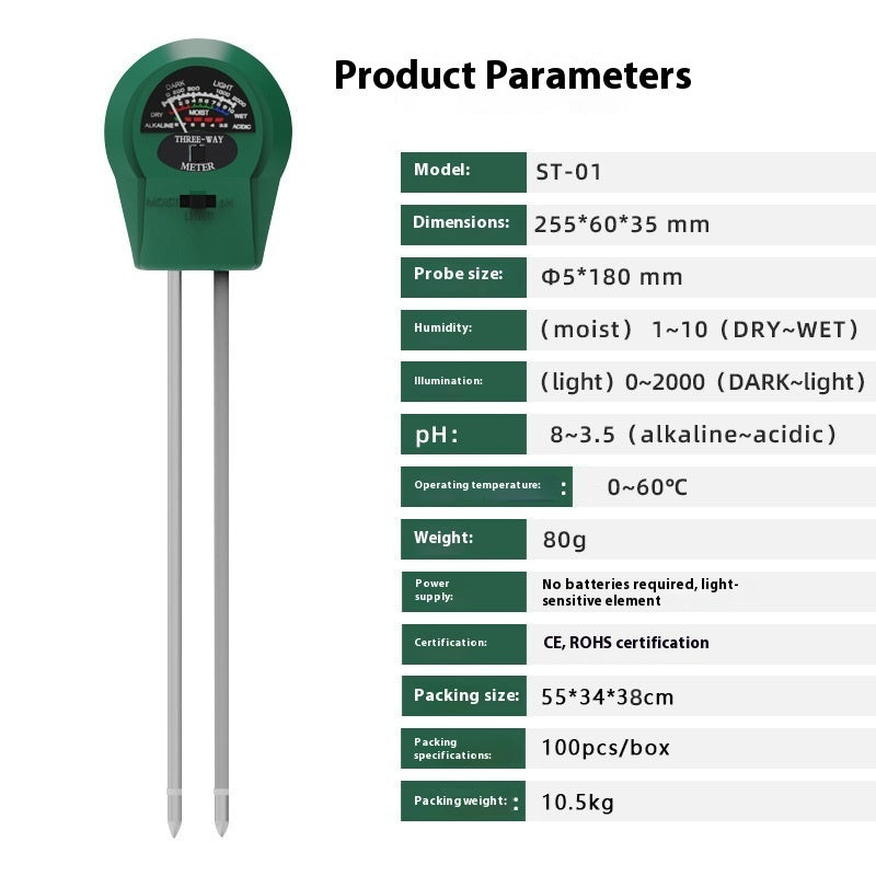 Three-in-one Soil Tester PH Testing Pen