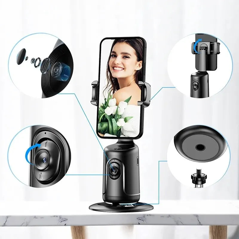 Smart Automatic AI Face Tracking Gimbal Phone Holder For Smartphone Video Vlog Live Stabilizer Tripod