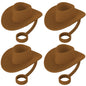 Straw Cover Cap Topper Reusable Cowboy Hat Shaped